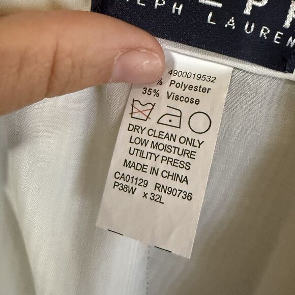 NWT Polo Ralph Lauren Dress Pants Mens 38x32 (Inseam 31) Taupe Pleated Cuffed - Picture 9 of 9